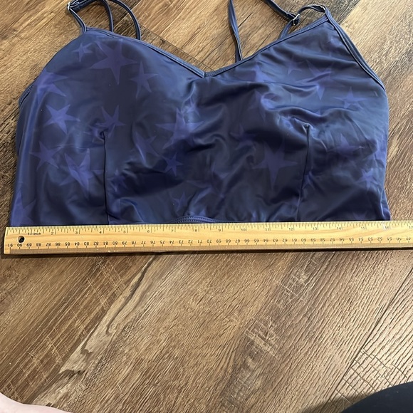 Kortni Jeane V-d Crop Top- Blue Stars - Picture 7 of 7